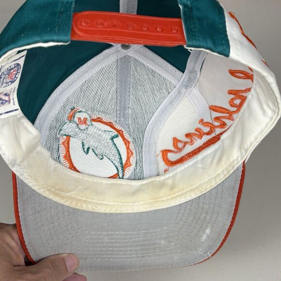 Vintage Miami Dolphins SnapBack Hat Cap Mens NFL Pro Line Football Logo 7 Script - Picture 9 of 13